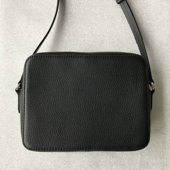 Kate Spade Hayes  Black Pebbled Leather Camera Crossbody Bag - Picture 13 of 16